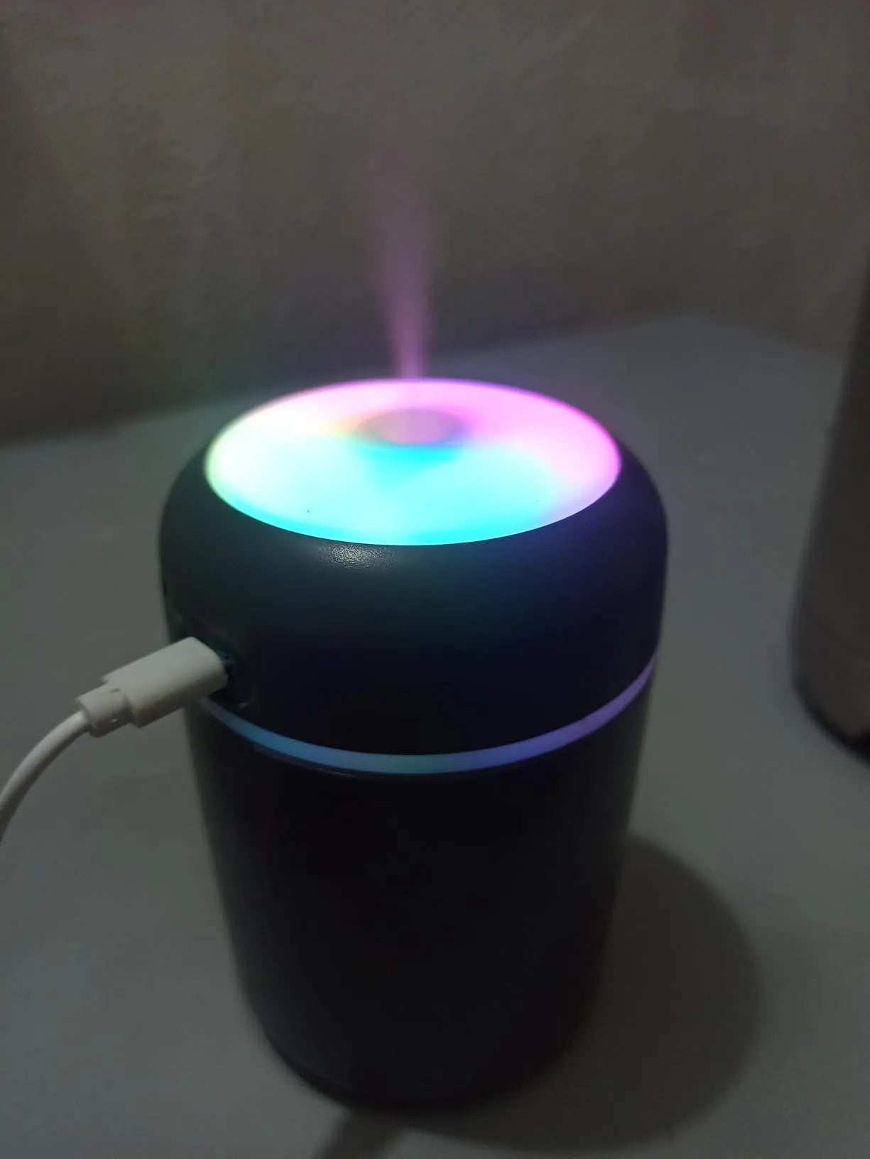 Colorful Mini Humidifier – USB Portable Cool Mist Diffuser with LED Mood Light | Compact Aroma Air Purifier for Bedroom, Car & Desk