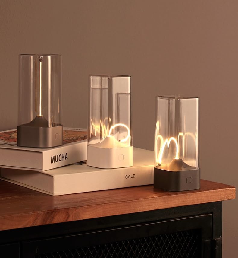 Magnetic Night Light Creative Gift Bedroom Atmosphere 1 Mini Touch Desk Lamp USB Charging Gray