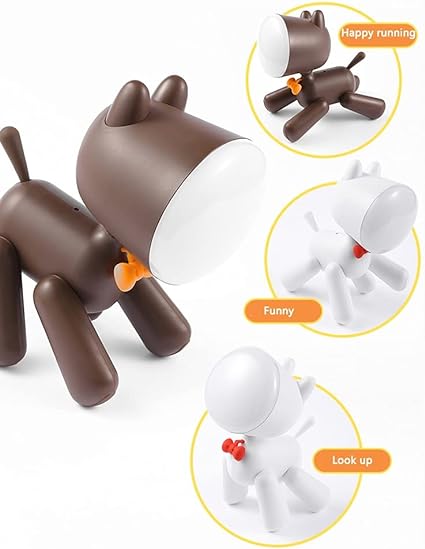 Cute Puppy Shape Lamp Animal LED Night Light Adjustable Brightness & Children's Eye Care Night light - Kalesh Monk