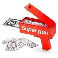 Supreme Style Money Gun – Cash Blaster Toy with Fake Dollar Bills | Ultimate Party Prop for Weddings, Birthdays, Bachelor Nights & Celebrations