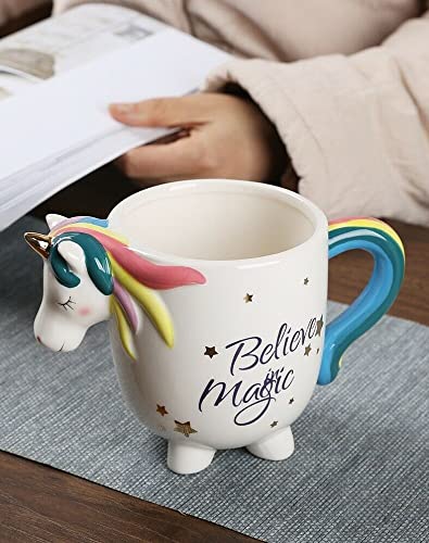 Coffee Mug, Birthday Gift for Girls and Boys, Ceramic Coffee Mug, Unicorn Coffee Mug, Rakhi Gift for Brother & Sister (450 ml)