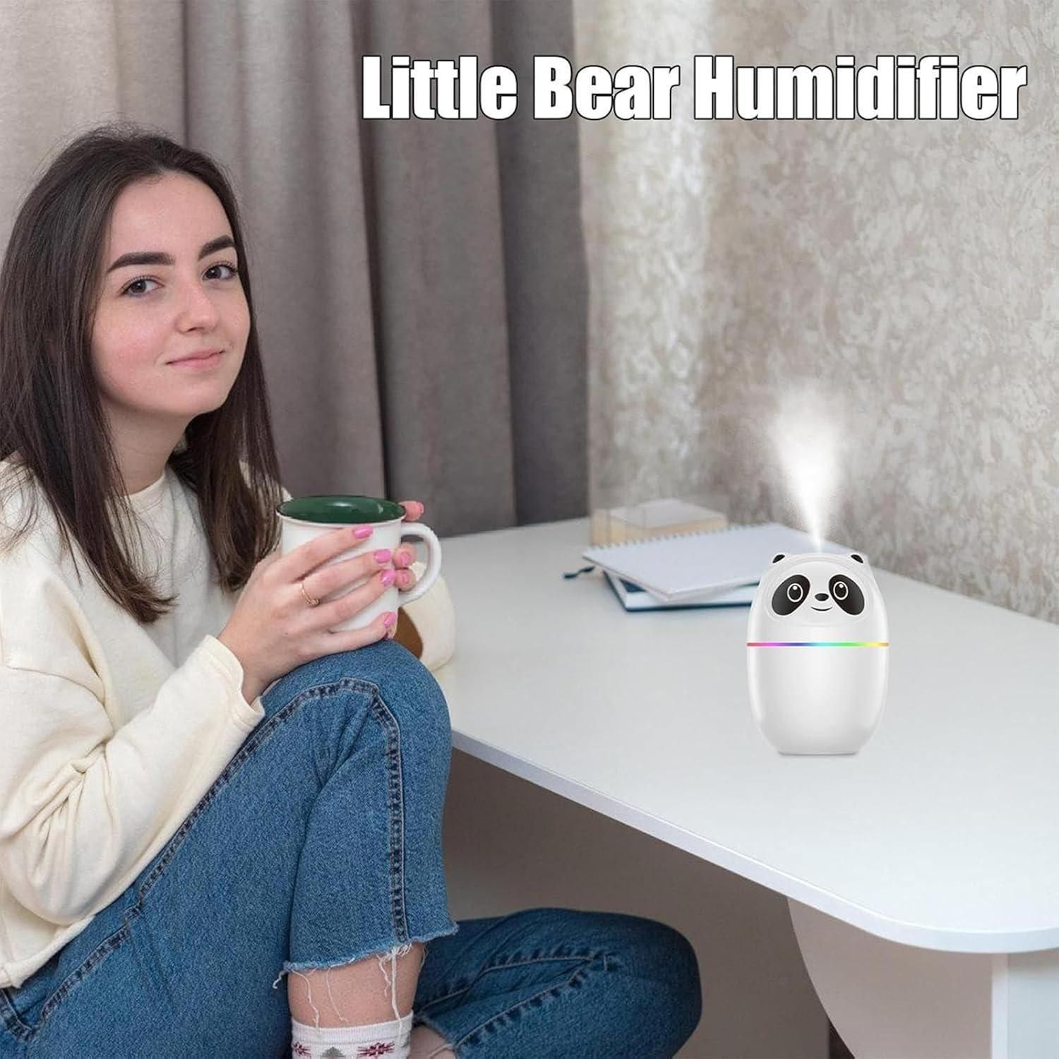 Mini Cute Panda Cool Mist Humidifier for Room Moisture - Kalesh Monk