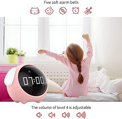 Emoji Alarm Clock Night Light Lamp Dual Alarm Setting, Adjustable Brightness Digital Clock - Kalesh Monk