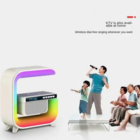 RGB LED Speaker Rgb Night Lamp with app Wireless Charger Alarm Clock Desk Lamp Wireless Charging Wakeup Light - Kalesh Monk