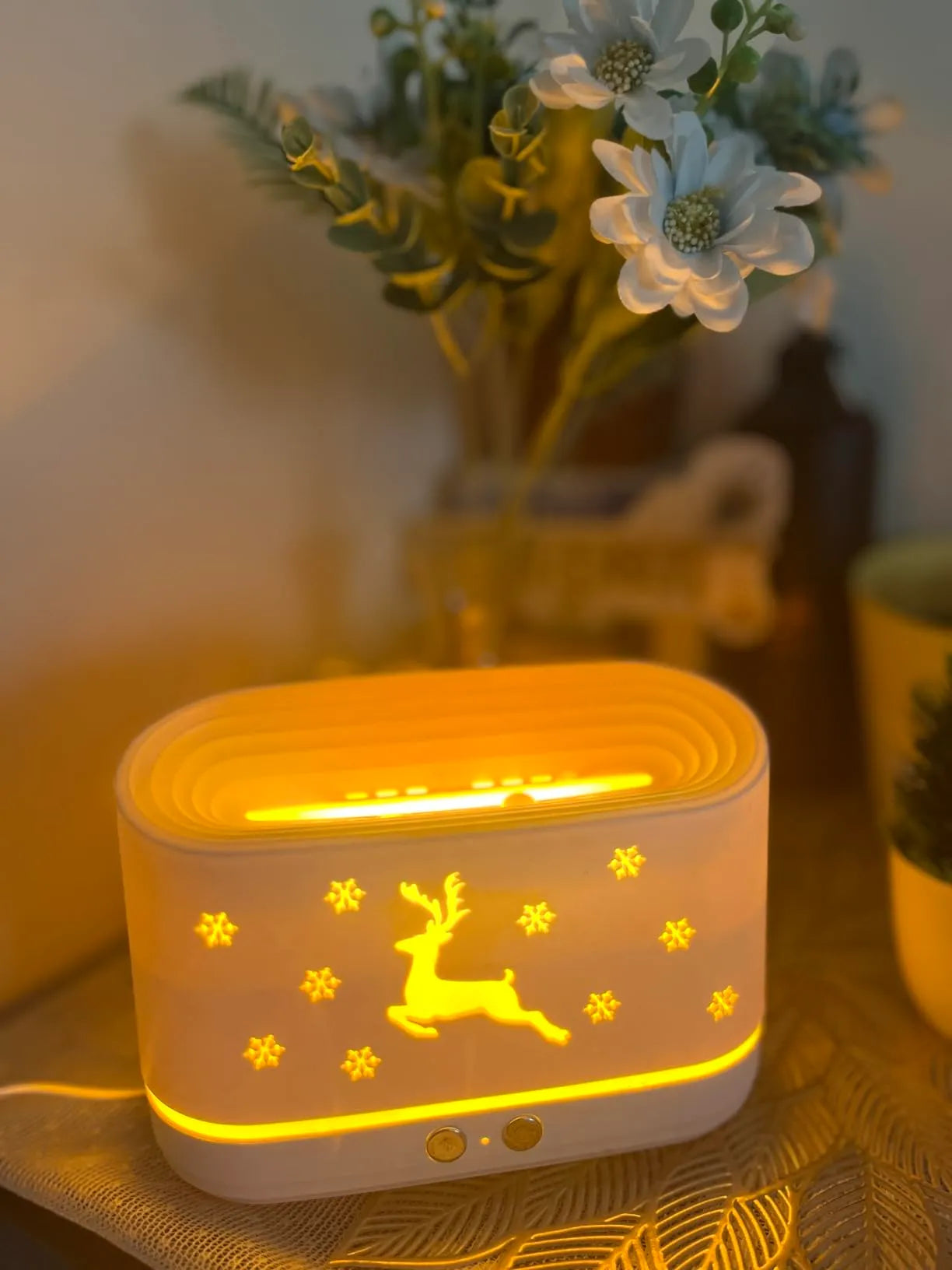 Flame Humidifier with LED Fire Effect – Cool Mist Aromatherapy Diffuser | USB Portable Air Purifier & Mood Light for Bedroom & Home Decor