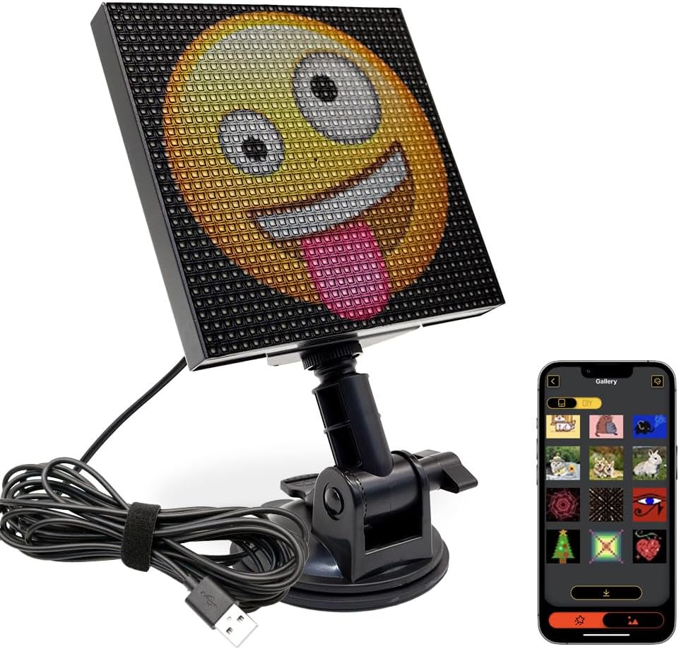 32 x 32 Inch Programmable LED Display Cell Phone Control Screen for Car Home Decoration, 1 Set Max Display, Advertising - Kalesh Monk