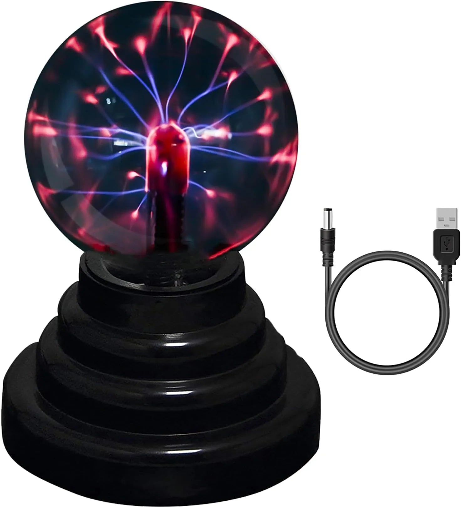 Electric Plasma Ball Lamp – Touch & Sound Activated Lightning Sphere | Fun Science Party Light for Room Decor, Gaming Setup & Gifts