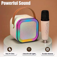 Rechargeable Wireless Karaoke Microphone with Built-in Bluetooth Speaker – 5-in-1 Mic for Singing, Parties, Family Fun & Travel