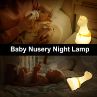 Cute Giraffe Animal Silicone Led Lamp For Baby Room Decor For Kids Room - Kalesh Monk