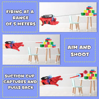 Spider Web Shooter Toy for Kids – Wrist Launcher Roleplay Kit with Glove & Dart Refills | Party Costume & Cosplay Prop for Boys & Girls
