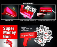 Supreme Style Money Gun – Cash Blaster Toy with Fake Dollar Bills | Ultimate Party Prop for Weddings, Birthdays, Bachelor Nights & Celebrations