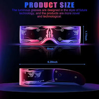 Luminous LED Futuristic Goggles for Party & Cosplay – Rechargeable Light Up Glasses for Rave, Festival, Halloween & Night Events
