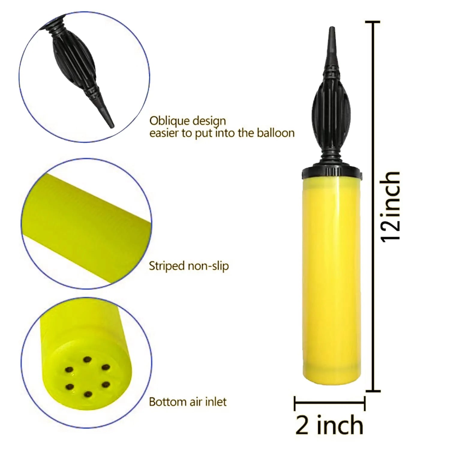 Double Nozzle Balloon Pump for Party Decoration – Manual Balloon Inflator for Birthday, Baby Shower & Celebration Setup