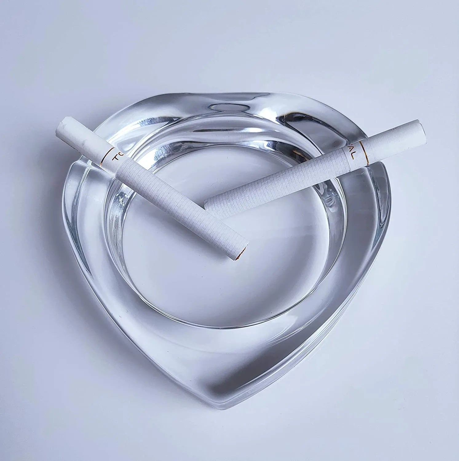 Heart Shaped Glass Ashtray