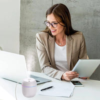 Egg-Shaped Humidifier – Cool Mist Air Diffuser with LED Light | USB Portable Mini Aroma Humidifier for Bedroom, Desk & Home Decor