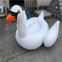Swan pool inflatables boat,Water inflatable little swan floating row pvc blowing white swan floating bed for pool in hot summers. - Kalesh Monk