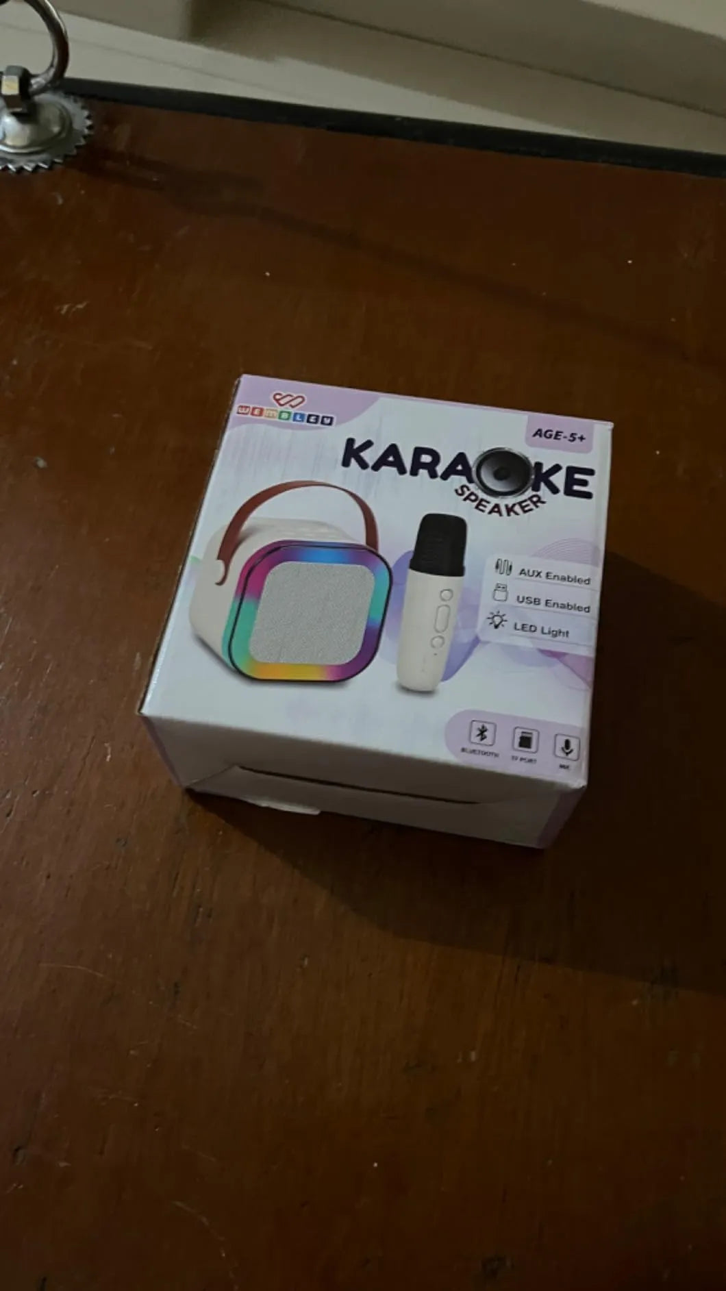 Rechargeable Wireless Karaoke Microphone with Built-in Bluetooth Speaker – 5-in-1 Mic for Singing, Parties, Family Fun & Travel