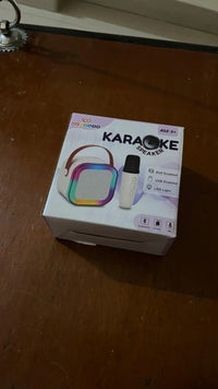 Rechargeable Wireless Karaoke Microphone with Built-in Bluetooth Speaker – 5-in-1 Mic for Singing, Parties, Family Fun & Travel