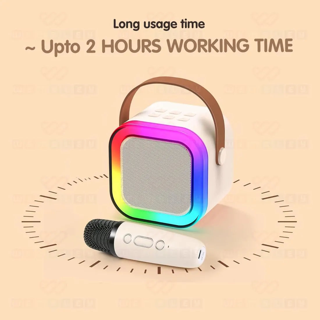 Rechargeable Wireless Karaoke Microphone with Built-in Bluetooth Speaker – 5-in-1 Mic for Singing, Parties, Family Fun & Travel