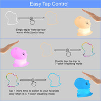 Kids Night Light Cute Dinosaur,Silicone Nursery Lamp for Baby - Kalesh Monk