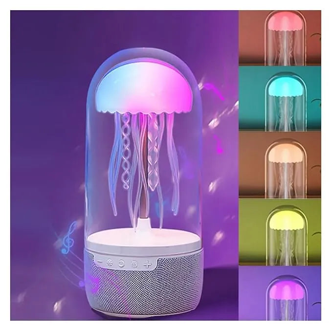 Jellyfish Bluetooth Speaker – LED Water Lamp with Built-In Sound System | 360° Color Show Audio Device for Parties, Bedroom & Mood Lighting