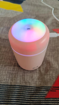 Colorful Mini Humidifier – USB Portable Cool Mist Diffuser with LED Mood Light | Compact Aroma Air Purifier for Bedroom, Car & Desk