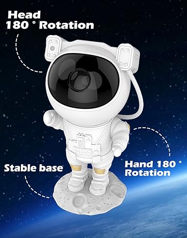 Starry Night Light Astronaut Projector Star Projector Galaxy Night Light - Astronaut Starry Nebula Ceiling LED Lamp, Gift for Kids or Adults, for Bedroom, for Christmas, Birthdays. - Kalesh Monk