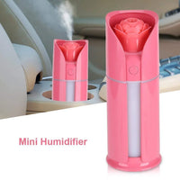 Rose Flower Humidifier – USB Cool Mist Aroma Diffuser with LED Light | Romantic Air Purifier for Bedroom, Office & Gifting