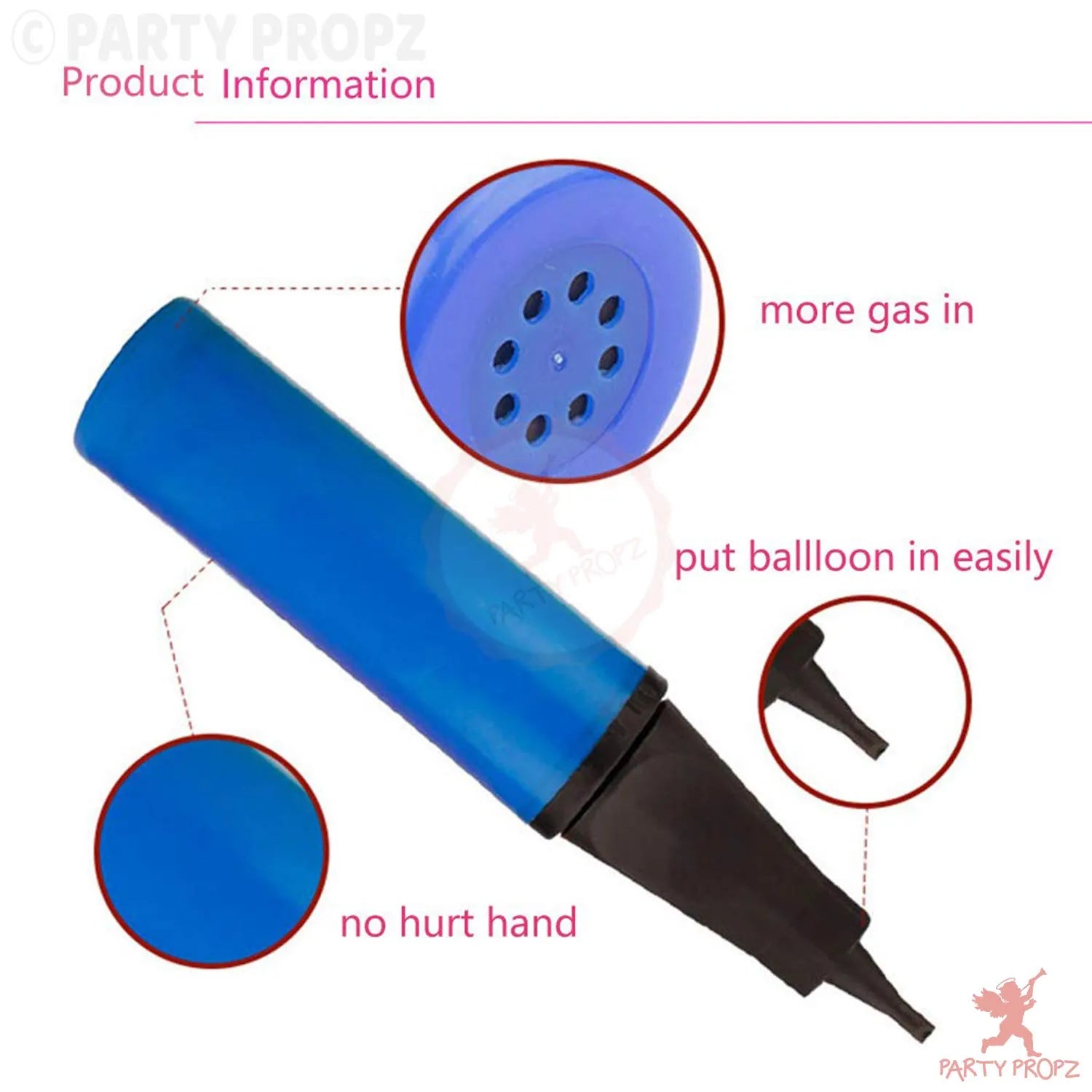 Double Nozzle Balloon Pump for Party Decoration – Manual Balloon Inflator for Birthday, Baby Shower & Celebration Setup
