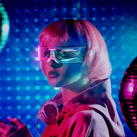 Luminous LED Futuristic Goggles for Party & Cosplay – Rechargeable Light Up Glasses for Rave, Festival, Halloween & Night Events