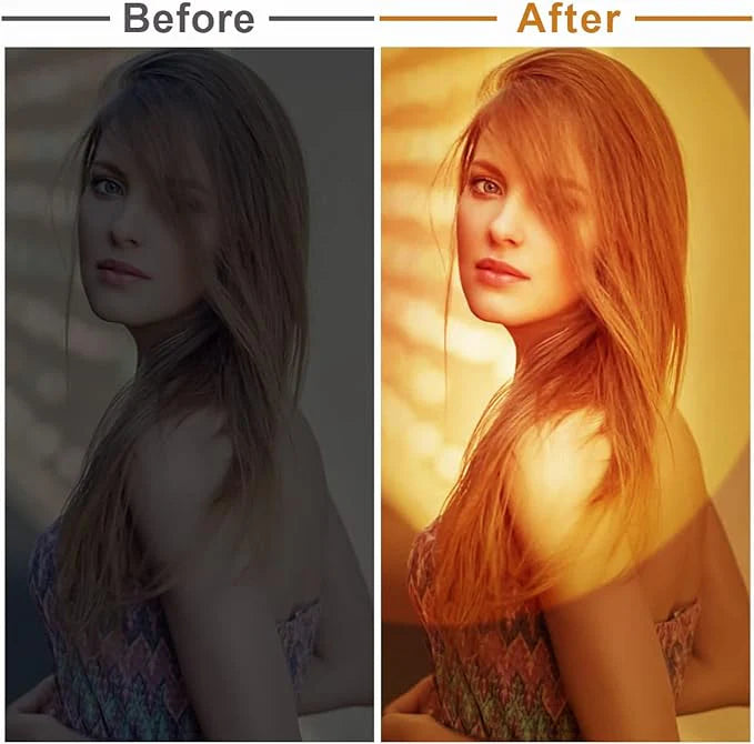 Sunset Lamp Projection Night Light lamp Light With Remote For Adults, Photography, Vlog, Selfie, Party, reels etc.