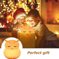 Owl Silicone Lamp – Color Changing Night Light for Kids & Bedroom