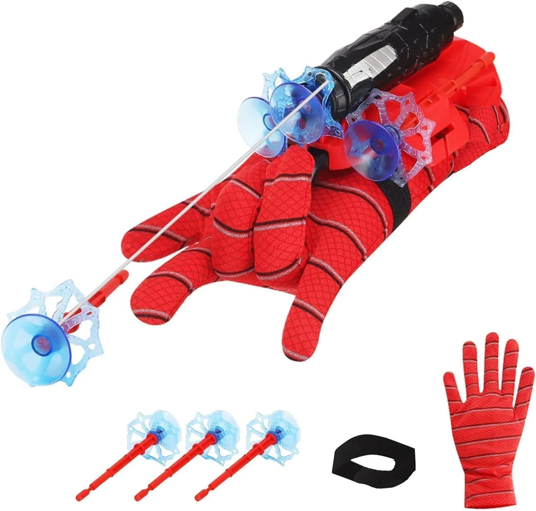Spider Web Shooter Toy for Kids – Wrist Launcher Roleplay Kit with Glove & Dart Refills | Party Costume & Cosplay Prop for Boys & Girls