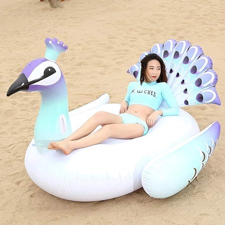 Peacock Pool Floats Inflatable Peacock Pool Float Large Ride On Pool Raft Lounger Island Beach Swimming Pool Party Decorations Pool Island for Adults Water Fun - Kalesh Monk