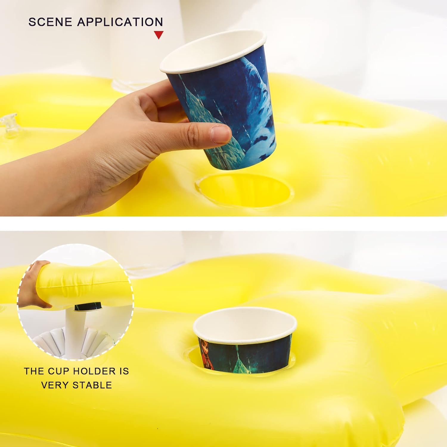 Cloud Tray Bar Cup Drink Holder Container Party Swimming Pool Toy Floating Portable Buffet Ice Serving Drinks Salad Foods Fruits - Kalesh Monk