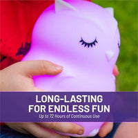 Owl Silicone Lamp – Color Changing Night Light for Kids & Bedroom
