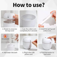 Egg-Shaped Humidifier – Cool Mist Air Diffuser with LED Light | USB Portable Mini Aroma Humidifier for Bedroom, Desk & Home Decor