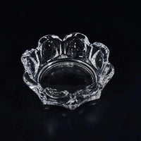 Luxury Crystal Glass Ashtray – Heavy Round Design for Tabletop, Bar, Lounge & Party Decor