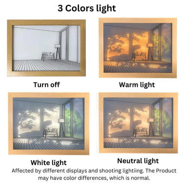 3D LED Light Up Wall Art Light Painting Luminous Light Painting for Wall Decor 23*16*5 cm