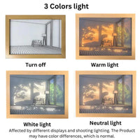 3D LED Light Up Wall Art Light Painting Luminous Light Painting for Wall Decor 23*16*5 cm