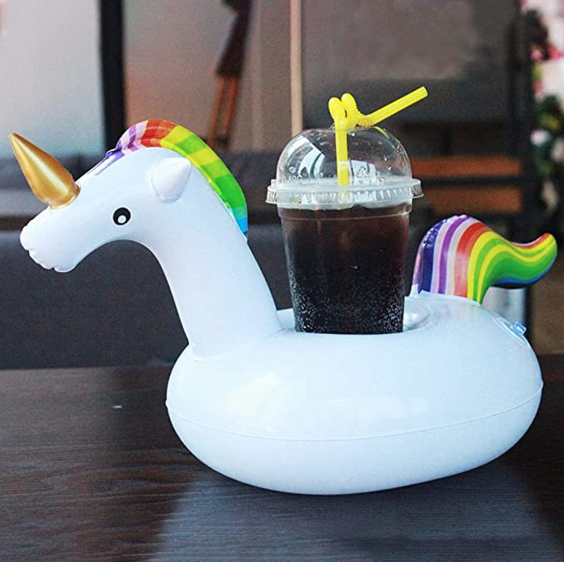 Water Pool Fun Inflatable 14 Unicorn Drink Holder (Free Air Pump)