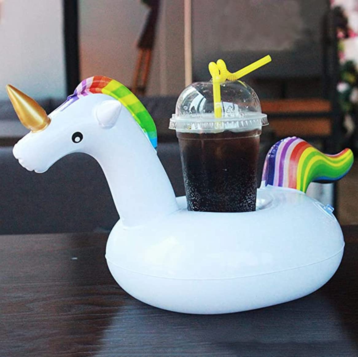 Water Pool Fun Inflatable Unicorn Drink Holder - Kalesh Monk