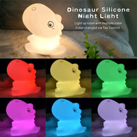 Kids Night Light Cute Dinosaur,Silicone Nursery Lamp for Baby - Kalesh Monk
