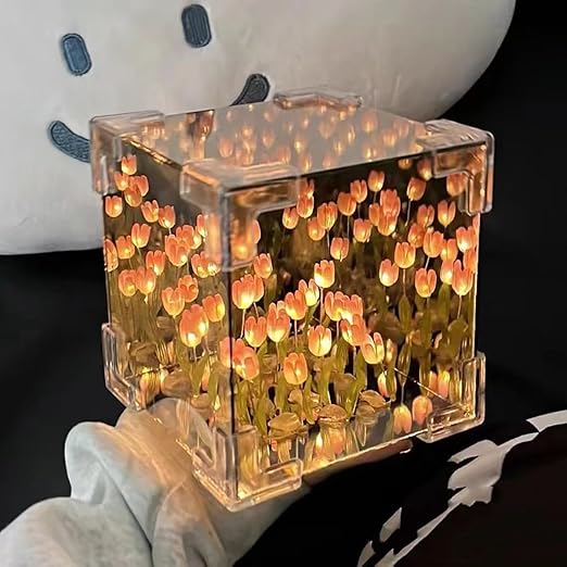 Tulip Cube Mirror Lamp - Kalesh Monk