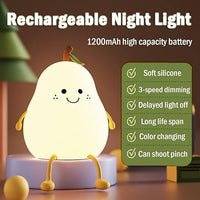 Cute Silicone Pear LED Night Lamp - Kalesh Monk