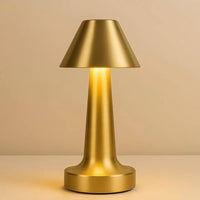 Mushroom Rechargeable LED Table Lamp – Touch Control, Cordless, Dimmable Desk & Bedside Light with Brushed Metal Finish - Kalesh Monk