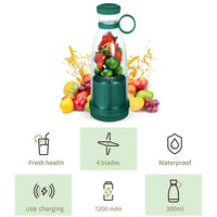 Traveller Portable Blender 2.0 – USB Rechargeable Personal Smoothie & Protein Shake Maker | Mini Juicer for Gym, Travel, Office & Home Use (400ml, BPA-Free) - Kalesh Monk