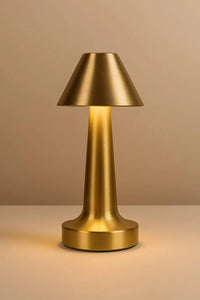 Mushroom Rechargeable LED Table Lamp – Touch Control, Cordless, Dimmable Desk & Bedside Light with Brushed Metal Finish - Kalesh Monk