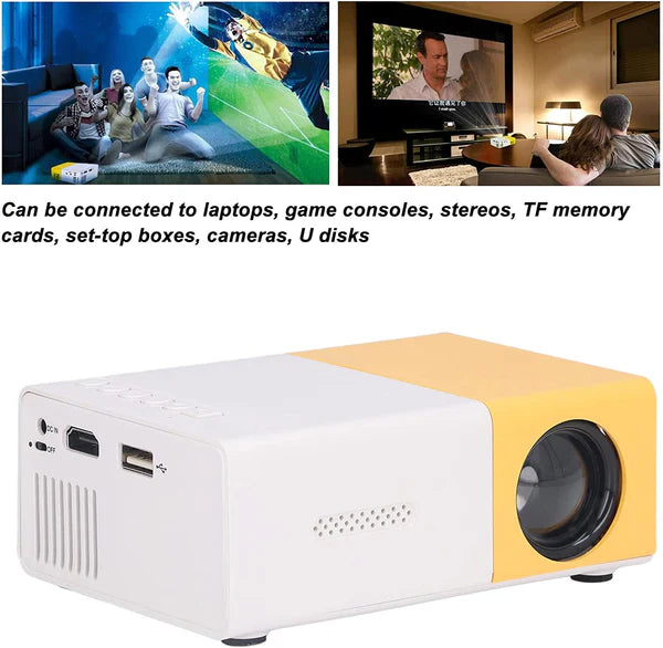 Mini Projector, Portable Projector, LED Projector with Remote Control, 1920 x1080P Video Projector with USB/HDMI/AV Interface Support - Kalesh Monk