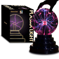 Electric Plasma Ball Lamp – Touch & Sound Activated Lightning Sphere | Fun Science Party Light for Room Decor, Gaming Setup & Gifts
